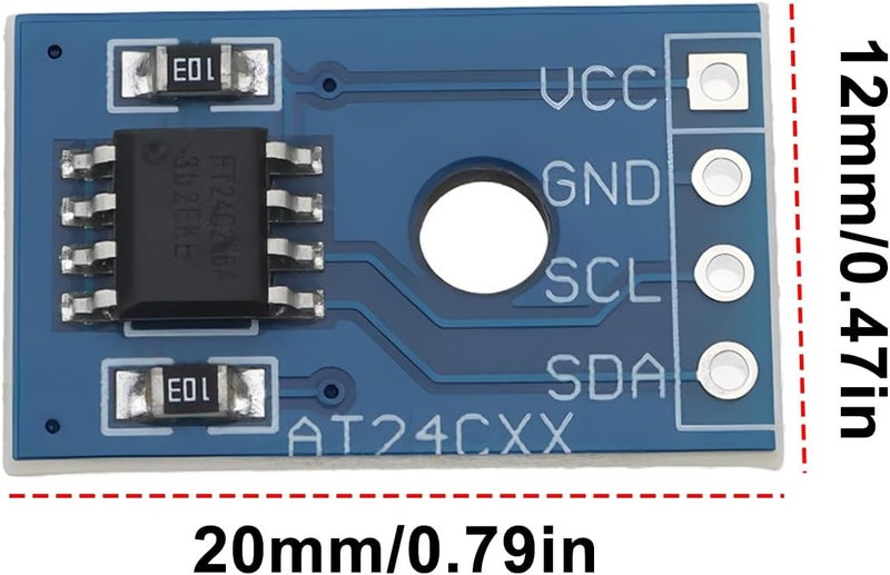 Create idea 6X وحدة ذاكرة SMD AT24C256 واجهة I2C EEPROM تسلسلي 2.7-5.5V 5mA مناسبة لوحدة تخزين البيانات - Image 4